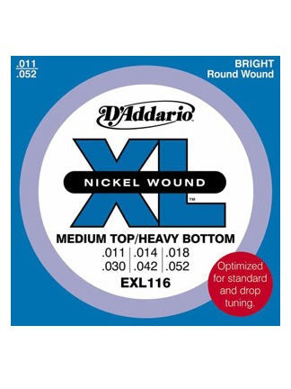 D Addario XL Electric Guitar Strings Med Top Heavy Bottom 11 52 Set